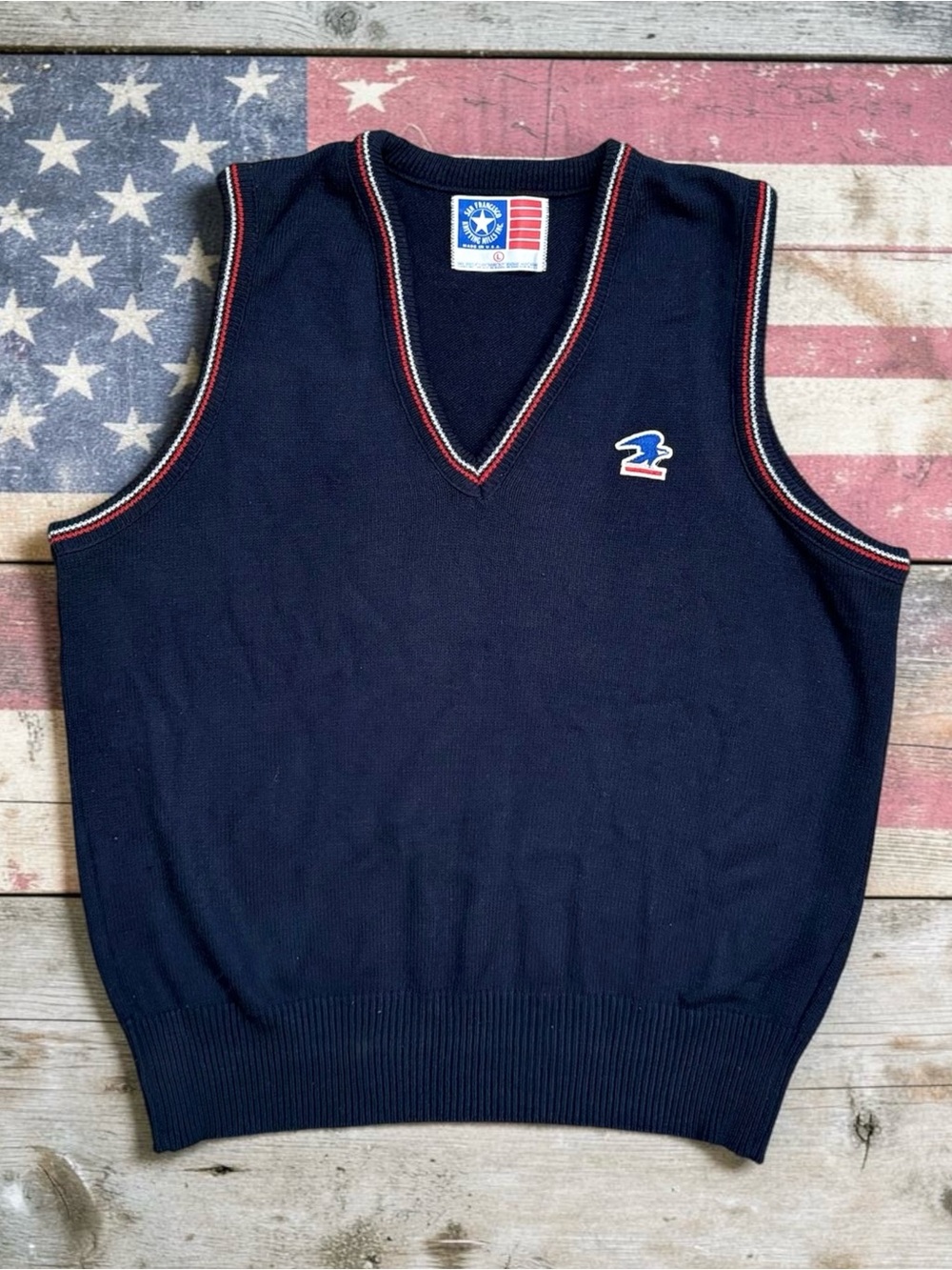 Vintage USPS Sweater Vest US Postal Worker Mail Carrier Uniform Costume L Large